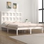 Estructura de cama madera maciza blanco Super King 180x200 cm de vidaXL, Camas y somieres - Ref: Foro24-3104494, Precio: 145,...