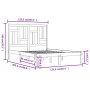 Estructura de cama madera maciza de pino blanco 120x200 cm de vidaXL, Camas y somieres - Ref: Foro24-3104539, Precio: 118,11 ...
