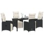 Conjunto de Comedor de Jardín con cojín 5 pcs Negro Poliratán en Sillas de jardín | Comprar online en Foru.es