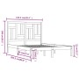 Estructura de cama madera maciza de pino 120x200 cm de vidaXL, Camas y somieres - Ref: Foro24-3104538, Precio: 109,69 €, Desc...