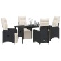 Conjunto de Comedor de Jardín con cojín 5 pcs Negro Poliratán en Sillas de jardín | Comprar online en Foru.es