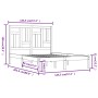 Estructura de cama de madera maciza de pino blanca 140x200 cm de vidaXL, Camas y somieres - Ref: Foro24-3104544, Precio: 129,...