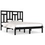 Estructura de cama de madera maciza de pino negro 200x200 cm de vidaXL, Camas y somieres - Ref: Foro24-3104567, Precio: 157,4...