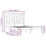 Estructura de cama de madera maciza de pino 200x200 cm de vidaXL, Camas y somieres - Ref: Foro24-3104563, Precio: 125,59 €, D...