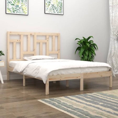 Estructura de cama madera maciza 120x190 cm de vidaXL, Camas y somieres - Ref: Foro24-3104513, Precio: 113,16 €, Descuento: %