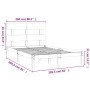 Estructura de cama madera maciza de pino marrón miel 200x200 cm de vidaXL, Camas y somieres - Ref: Foro24-3104696, Precio: 15...