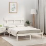 Estructura de cama madera maciza blanco 200x200 cm de vidaXL, Camas y somieres - Ref: Foro24-3104694, Precio: 136,61 €, Descu...