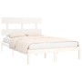 Estructura de cama madera maciza blanco 200x200 cm de vidaXL, Camas y somieres - Ref: Foro24-3104694, Precio: 136,61 €, Descu...