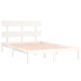 Estructura de cama madera maciza blanco 200x200 cm de vidaXL, Camas y somieres - Ref: Foro24-3104694, Precio: 136,61 €, Descu...