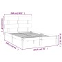 Estructura de cama madera maciza blanco 200x200 cm de vidaXL, Camas y somieres - Ref: Foro24-3104694, Precio: 136,61 €, Descu...