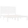 Estructura de cama madera maciza blanca 120x200 cm de vidaXL, Camas y somieres - Ref: Foro24-3104604, Precio: 143,13 €, Descu...
