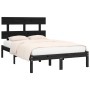 Estructura de cama de madera maciza negra 140x190 cm de vidaXL, Camas y somieres - Ref: Foro24-3104657, Precio: 152,54 €, Des...