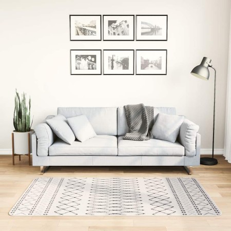 Alfombra lavable antideslizante negro y blanco 80x150 cm en Alfombras | Comprar online en Foru.es