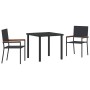 Conjunto de Comedor de Jardín 3 pcs Negro ratán sintético en Sillas de jardín | Comprar online en Foru.es