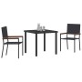 Conjunto de Comedor de Jardín 3 pcs Negro ratán sintético en Sillas de jardín | Comprar online en Foru.es