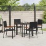 Conjunto de Comedor de Jardín 5 pcs Negro ratán sintético en Sillas de jardín | Comprar online en Foru.es