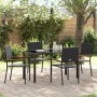 Conjunto de Comedor de Jardín 5 pcs Negro ratán sintético en Sillas de jardín | Comprar online en Foru.es
