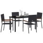 Conjunto de Comedor de Jardín 5 pcs Negro ratán sintético en Sillas de jardín | Comprar online en Foru.es