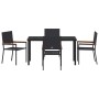 Conjunto de Comedor de Jardín 5 pcs Negro ratán sintético en Sillas de jardín | Comprar online en Foru.es