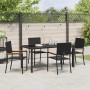 Conjunto de Comedor de Jardín 5 pcs Negro ratán sintético en Sillas de jardín | Comprar online en Foru.es