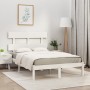 Estructura de cama de madera maciza pino blanca 160x200 cm de vidaXL, Camas y somieres - Ref: Foro24-3104684, Precio: 123,78 ...