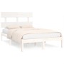 Estructura de cama de madera maciza pino blanca 160x200 cm de vidaXL, Camas y somieres - Ref: Foro24-3104684, Precio: 123,78 ...