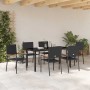 Conjunto de Comedor de Jardín 7 pcs Negro ratán sintético en Sillas de jardín | Comprar online en Foru.es
