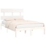 Estructura de cama de madera maciza pino blanca 160x200 cm de vidaXL, Camas y somieres - Ref: Foro24-3104684, Precio: 123,78 ...
