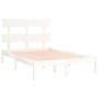 Estructura de cama de madera maciza pino blanca 160x200 cm de vidaXL, Camas y somieres - Ref: Foro24-3104684, Precio: 123,78 ...