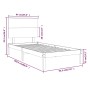 Estructura de cama madera maciza de pino blanca 90x200 cm de vidaXL, Camas y somieres - Ref: Foro24-3104789, Precio: 107,18 €...