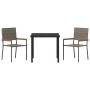 Conjunto de Comedor de Jardín 3 pcs Gris ratán sintético en Sillas de jardín | Comprar online en Foru.es
