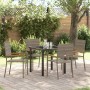 Conjunto de Comedor de Jardín 5 pcs Gris ratán sintético en Sillas de jardín | Comprar online en Foru.es