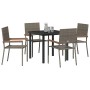 Conjunto de Comedor de Jardín 5 pcs Gris ratán sintético en Sillas de jardín | Comprar online en Foru.es