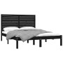 Estructura de cama madera maciza negra King Size 150x200 cm de vidaXL, Camas y somieres - Ref: Foro24-3104617, Precio: 198,48...
