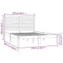 Estructura de cama madera maciza negra King Size 150x200 cm de vidaXL, Camas y somieres - Ref: Foro24-3104617, Precio: 198,48...
