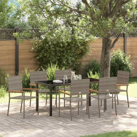 Conjunto de Comedor de Jardín 7 pcs Gris ratán sintético en Sillas de jardín | Comprar online en Foru.es