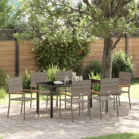 Conjunto de Comedor de Jardín 7 pcs Gris ratán sintético en Sillas de jardín | Comprar online en Foru.es