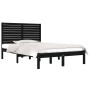 Estructura de cama de madera maciza negra 140x190 cm de vidaXL, Camas y somieres - Ref: Foro24-3104592, Precio: 187,49 €, Des...