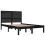 Estructura de cama de madera maciza negra 140x190 cm de vidaXL, Camas y somieres - Ref: Foro24-3104592, Precio: 187,49 €, Des...