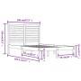 Estructura de cama de madera maciza negra 140x190 cm de vidaXL, Camas y somieres - Ref: Foro24-3104592, Precio: 187,49 €, Des...