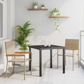 Conjunto de Comedor de Jardín 3 pcs Beige ratán sintético en Sillas de jardín | Comprar online en Foru.es