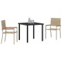 Conjunto de Comedor de Jardín 3 pcs Beige ratán sintético en Sillas de jardín | Comprar online en Foru.es