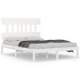 Estructura de cama de madera maciza blanca 140x200 cm de vidaXL, Camas y somieres - Ref: Foro24-3104739, Precio: 119,29 €, De...