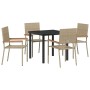 Conjunto de Comedor de Jardín 5 pcs Beige ratán sintético en Sillas de jardín | Comprar online en Foru.es
