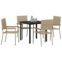 Conjunto de Comedor de Jardín 5 pcs Beige ratán sintético en Sillas de jardín | Comprar online en Foru.es