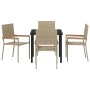Conjunto de Comedor de Jardín 5 pcs Beige ratán sintético en Sillas de jardín | Comprar online en Foru.es