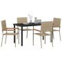 Conjunto de Comedor de Jardín 5 pcs Beige ratán sintético en Sillas de jardín | Comprar online en Foru.es