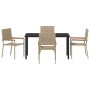 Conjunto de Comedor de Jardín 5 pcs Beige ratán sintético en Sillas de jardín | Comprar online en Foru.es