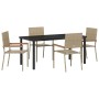 Conjunto de Comedor de Jardín 5 pcs Beige ratán sintético en Sillas de jardín | Comprar online en Foru.es