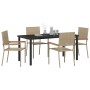 Conjunto de Comedor de Jardín 5 pcs Beige ratán sintético en Sillas de jardín | Comprar online en Foru.es